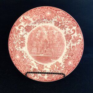 Wedgwood Pink St. Paul’s School Manville House Dinner Plate 1928 10 3/8”